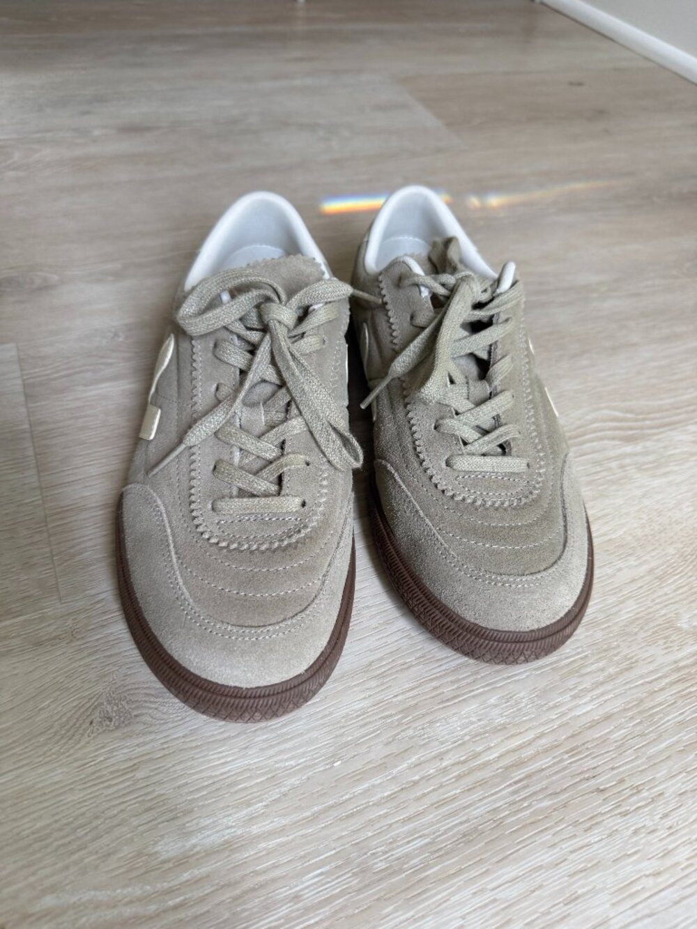 VEJA Suede Sneakers in Taupe/Beige- size 39